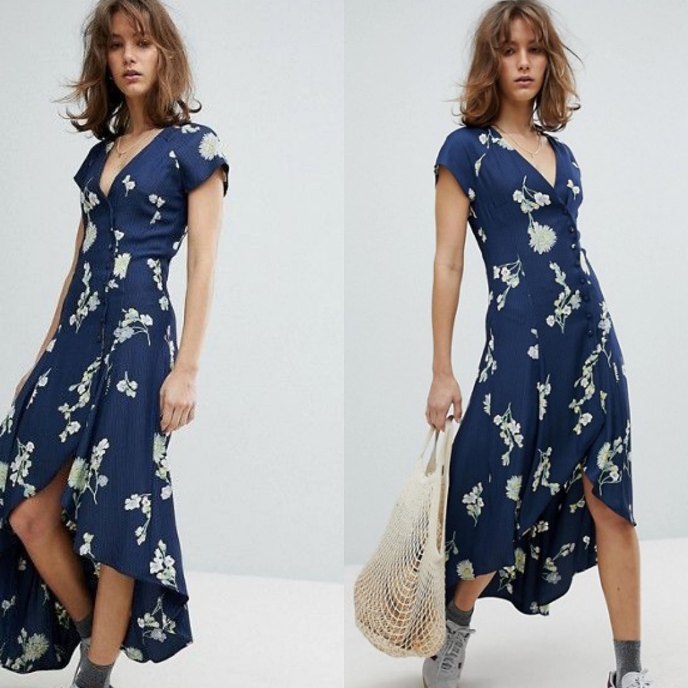 NWT Free People Lost In You Midi Dress - Picture 2 of 8